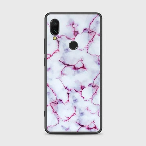 Xiaomi Redmi 7 Cover - White Marble Series - HQ Ultra Shine Premium Infinity Glass Soft Silicon Borders Case