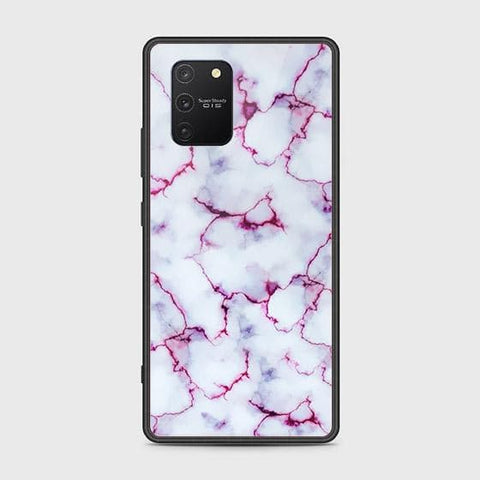 Samsung Galaxy S10 Lite Cover - White Marble Series - HQ Ultra Shine Premium Infinity Glass Soft Silicon Borders Case