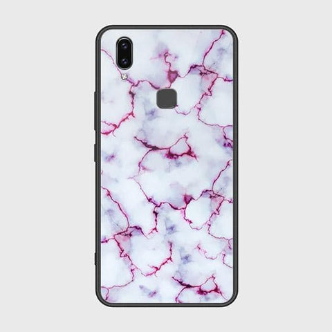 Vivo Y85 Cover - White Marble Series - HQ Ultra Shine Premium Infinity Glass Soft Silicon Borders Case