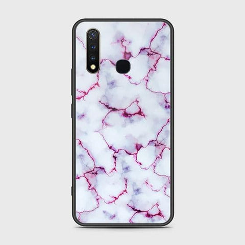 Vivo Y19 Cover - White Marble Series - HQ Ultra Shine Premium Infinity Glass Soft Silicon Borders Case