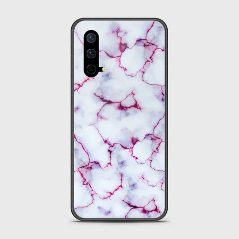 OnePlus Nord CE 5G Cover- White Marble Series - HQ Ultra Shine Premium Infinity Glass Soft Silicon Borders Case