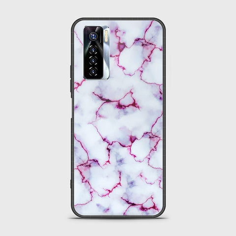 Tecno Camon 17 Pro Cover - White Marble Series - HQ Ultra Shine Premium Infinity Glass Soft Silicon Borders Case