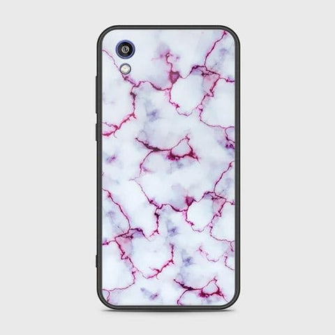 Honor 8S 2020 Cover - White Marble Series - HQ Ultra Shine Premium Infinity Glass Soft Silicon Borders Case