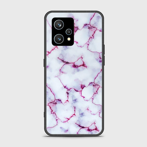 Realme 9 4G Cover- White Marble Series - HQ Ultra Shine Premium Infinity Glass Soft Silicon Borders Case