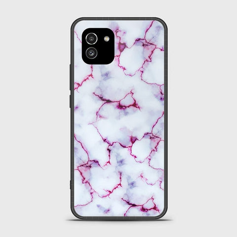 Samsung Galaxy A03 Cover- White Marble Series - HQ Ultra Shine Premium Infinity Glass Soft Silicon Borders Case