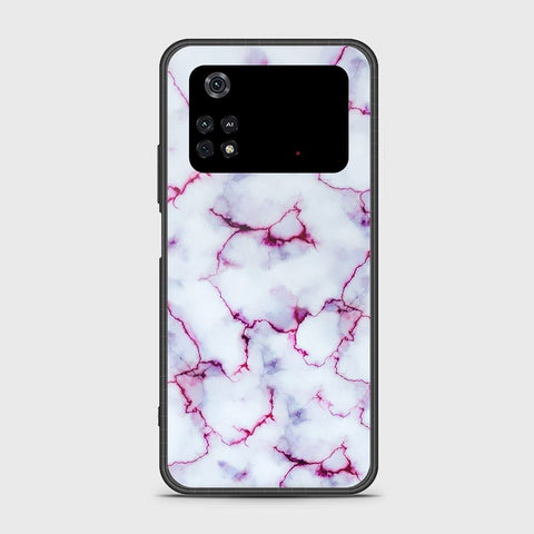 Xiaomi Poco M4 Pro 4G Cover- White Marble Series - HQ Ultra Shine Premium Infinity Glass Soft Silicon Borders Case