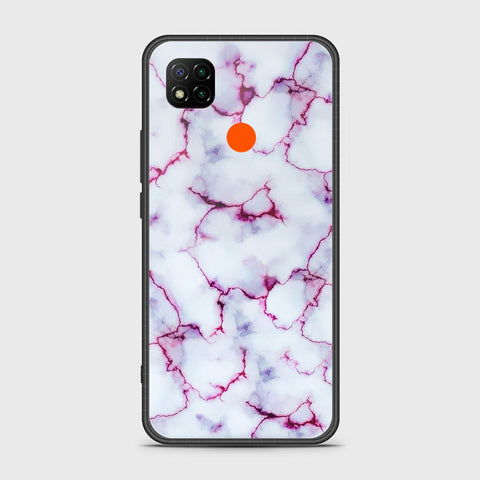 Xiaomi Redmi 9C Cover- White Marble Series - HQ Ultra Shine Premium Infinity Glass Soft Silicon Borders Case