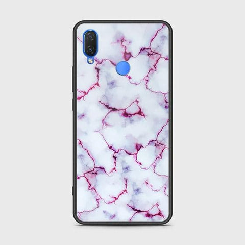 Huawei Y6 2019 / Y6 Prime 2019 Cover - White Marble Series - HQ Ultra Shine Premium Infinity Glass Soft Silicon Borders Case