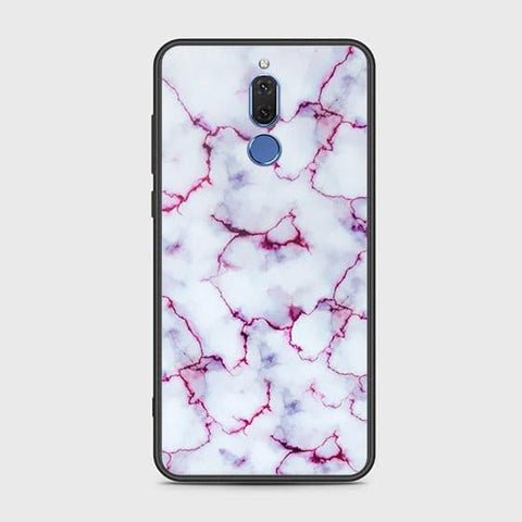 Huawei Mate 10 Lite Cover - White Marble Series - HQ Ultra Shine Premium Infinity Glass Soft Silicon Borders Case