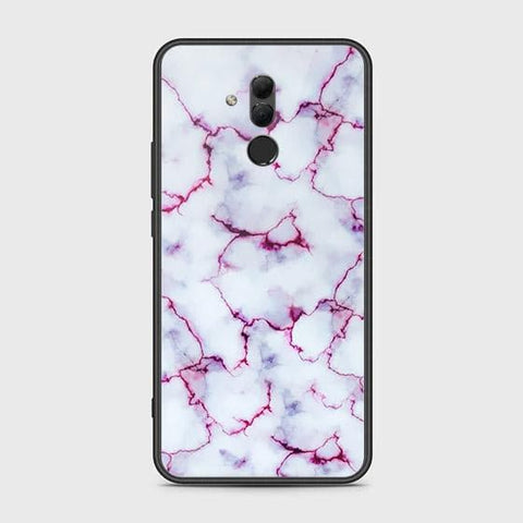 Huawei Mate 20 Lite Cover - White Marble Series - HQ Ultra Shine Premium Infinity Glass Soft Silicon Borders Case