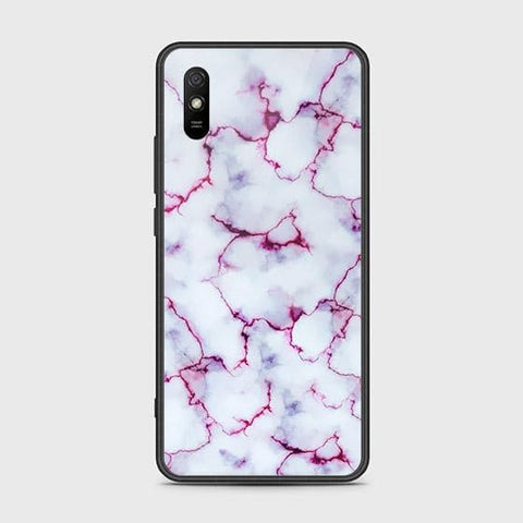 Xiaomi Redmi 9A Cover - White Marble Series - HQ Ultra Shine Premium Infinity Glass Soft Silicon Borders Case