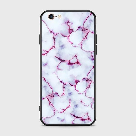 iPhone 6S / 6 Cover - White Marble Series - HQ Ultra Shine Premium Infinity Glass Soft Silicon Borders Case