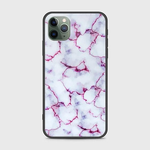 iPhone 11 Pro Max Cover - White Marble Series - HQ Ultra Shine Premium Infinity Glass Soft Silicon Borders Case