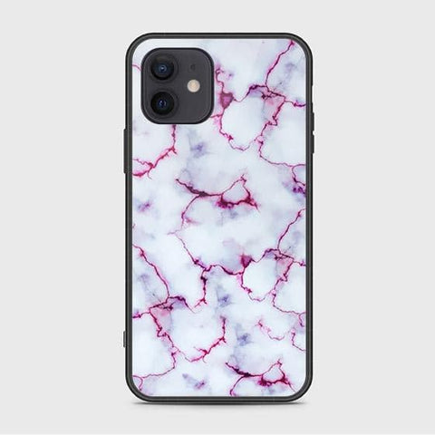 iPhone 12 Mini Cover - White Marble Series - HQ Ultra Shine Premium Infinity Glass Soft Silicon Borders Case