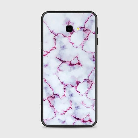 Samsung Galaxy J4 Plus Cover - White Marble Series - HQ Ultra Shine Premium Infinity Glass Soft Silicon Borders Case