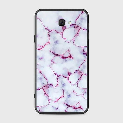 Samsung Galaxy J7 Prime Cover - White Marble Series - HQ Ultra Shine Premium Infinity Glass Soft Silicon Borders Case