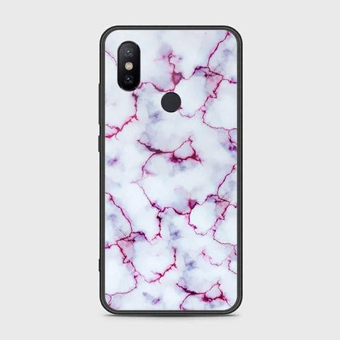 Xiaomi Mi A2 / Mi 6X Cover - White Marble Series - HQ Ultra Shine Premium Infinity Glass Soft Silicon Borders Case