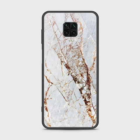 Xiaomi Poco M2 Pro Cover - White Marble Series - HQ Ultra Shine Premium Infinity Glass Soft Silicon Borders Case