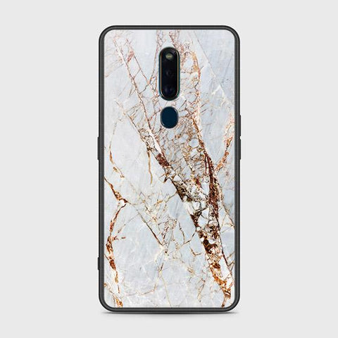 Oppo R19 Cover - White Marble Series - HQ Ultra Shine Premium Infinity Glass Soft Silicon Borders Case