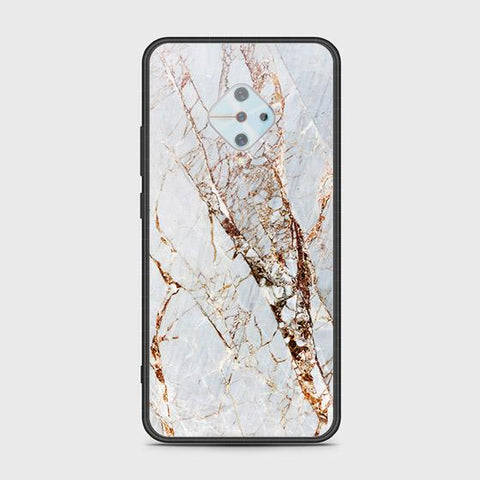 Vivo Y51 Cover - White Marble Series - HQ Ultra Shine Premium Infinity Glass Soft Silicon Borders Case