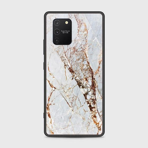 Samsung Galaxy S10 Lite Cover - White Marble Series - HQ Ultra Shine Premium Infinity Glass Soft Silicon Borders Case