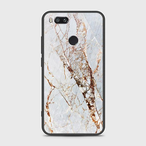 Xiaomi Mi A1 / Mi 5X Cover - White Marble Series - HQ Ultra Shine Premium Infinity Glass Soft Silicon Borders Case