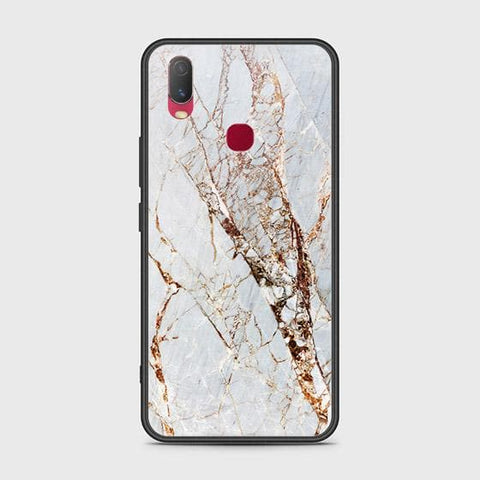 Vivo Y11 2019 Cover - White Marble Series - HQ Ultra Shine Premium Infinity Glass Soft Silicon Borders Case