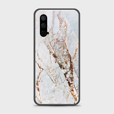 OnePlus Nord CE 5G Cover- White Marble Series - HQ Ultra Shine Premium Infinity Glass Soft Silicon Borders Case