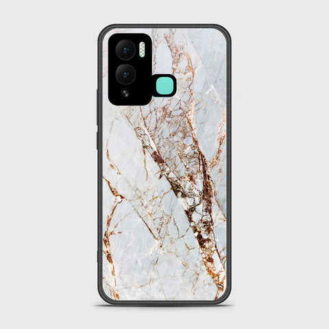 Infinix Hot 12 Play Cover- White Marble Series - HQ Ultra Shine Premium Infinity Glass Soft Silicon Borders Case