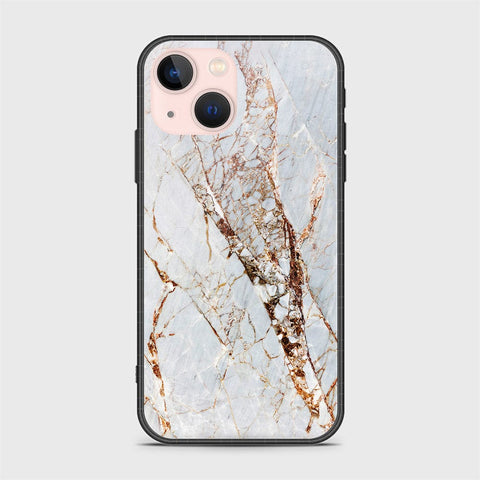 iPhone 14 Plus Cover- White Marble Series - HQ Ultra Shine Premium Infinity Glass Soft Silicon Borders Case