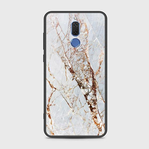 Huawei Mate 10 Lite Cover - White Marble Series - HQ Ultra Shine Premium Infinity Glass Soft Silicon Borders Case