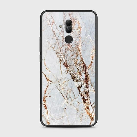 Huawei Mate 20 Lite Cover - White Marble Series - HQ Ultra Shine Premium Infinity Glass Soft Silicon Borders Case