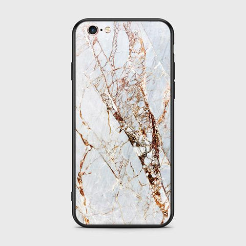 iPhone 6S / 6 Cover - White Marble Series - HQ Ultra Shine Premium Infinity Glass Soft Silicon Borders Case