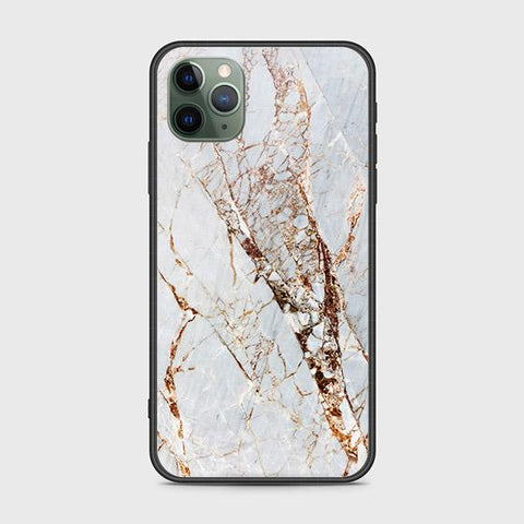 iPhone 11 Pro Max Cover - White Marble Series - HQ Ultra Shine Premium Infinity Glass Soft Silicon Borders Case