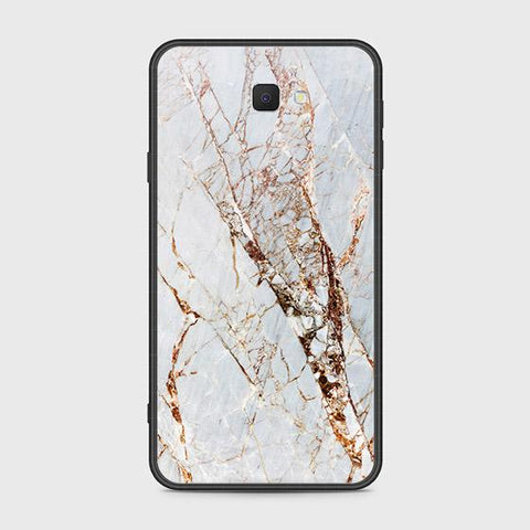 Samsung Galaxy J7 Prime Cover - White Marble Series - HQ Ultra Shine Premium Infinity Glass Soft Silicon Borders Case