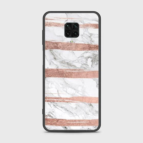 Xiaomi Redmi Note 9 Pro Cover - White Marble Series - HQ Ultra Shine Premium Infinity Glass Soft Silicon Borders Case