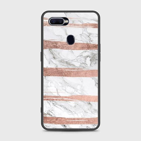 Oppo F9 / F9 Pro Cover - White Marble Series - HQ Ultra Shine Premium Infinity Glass Soft Silicon Borders Case