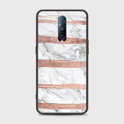 OPPO R17 Pro Cover - White Marble Series - HQ Ultra Shine Premium Infinity Glass Soft Silicon Borders Case