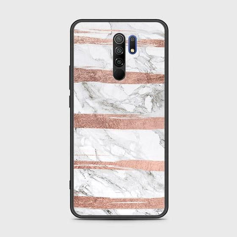 Xiaomi Redmi 9 Prime Cover - White Marble Series - HQ Ultra Shine Premium Infinity Glass Soft Silicon Borders Case