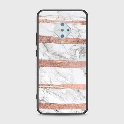 Vivo S1 Pro Cover - White Marble Series - HQ Ultra Shine Premium Infinity Glass Soft Silicon Borders Case