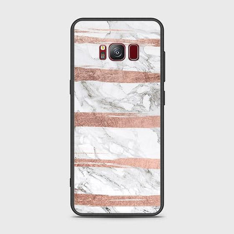 Samsung Galaxy S8 Plus Cover - White Marble Series - HQ Ultra Shine Premium Infinity Glass Soft Silicon Borders Case