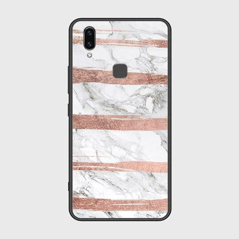 Vivo Y85 Cover - White Marble Series - HQ Ultra Shine Premium Infinity Glass Soft Silicon Borders Case