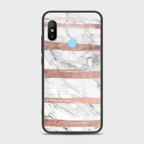 Xiaomi Redmi 6 Pro Cover - White Marble Series - HQ Ultra Shine Premium Infinity Glass Soft Silicon Borders Case