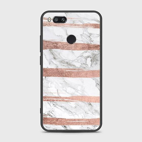 Xiaomi Mi A1 / Mi 5X Cover - White Marble Series - HQ Ultra Shine Premium Infinity Glass Soft Silicon Borders Case