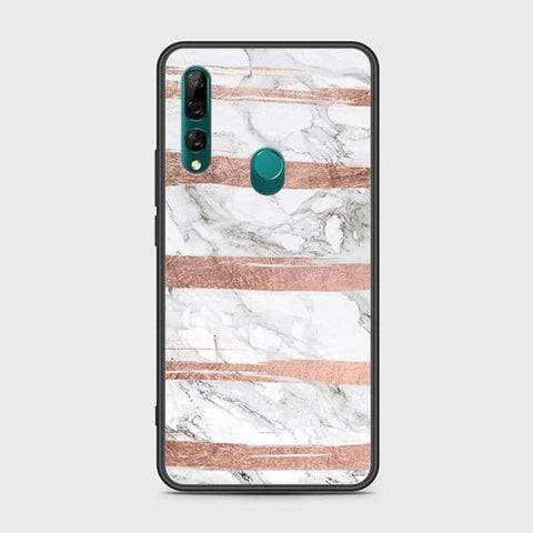 Huawei Y9 Prime 2019 Cover - White Marble Series - HQ Ultra Shine Premium Infinity Glass Soft Silicon Borders Case