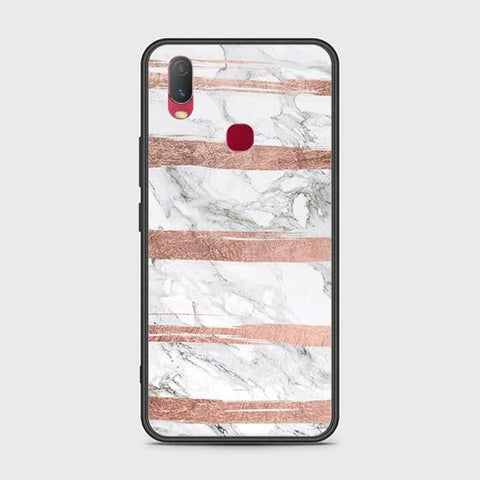 Vivo Y11 2019 Cover - White Marble Series - HQ Ultra Shine Premium Infinity Glass Soft Silicon Borders Case