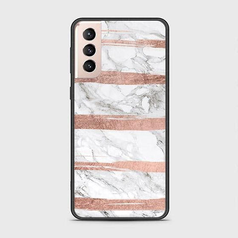 Samsung Galaxy S22 Plus 5G Cover - White Marble Series - HQ Ultra Shine Premium Infinity Glass Soft Silicon Borders Case