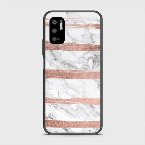 Xiaomi Redmi Note 10 5G Cover - White Marble Series - HQ Ultra Shine Premium Infinity Glass Soft Silicon Borders Case