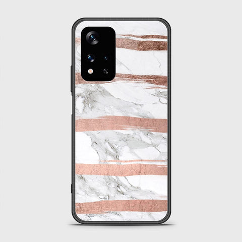 Xiaomi Poco M4 Pro 5G Cover- White Marble Series - HQ Ultra Shine Premium Infinity Glass Soft Silicon Borders Case