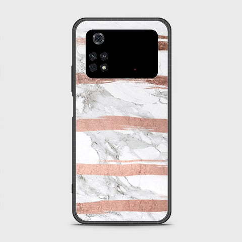 Xiaomi Poco M4 Pro 4G Cover- White Marble Series - HQ Ultra Shine Premium Infinity Glass Soft Silicon Borders Case